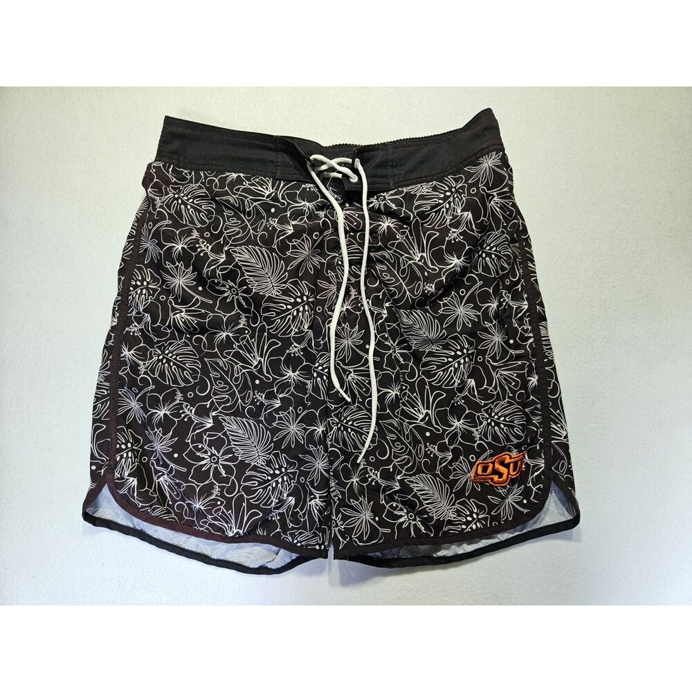 Oklahoma State Cowboys OSU Boys Hawaiian print swim trunks, sz XL